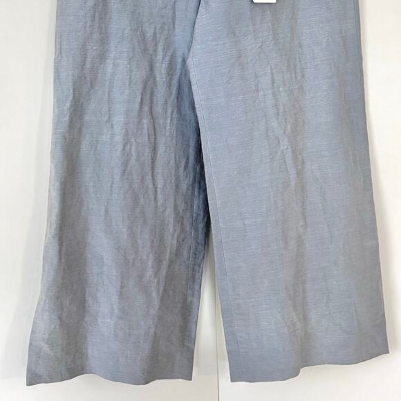 Armani Collezioni Linen Silk Wide Leg Palazzo Crop Trousers Pants 16 NWT - Picture 3 of 14